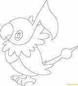 Pokemon Coloring Pages Chatot Color Wartortle Drawing Getcolorings Coloringpagesonly Draw sketch template