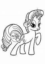 Coloring Pony Rarity Little Pages Printable Kids sketch template