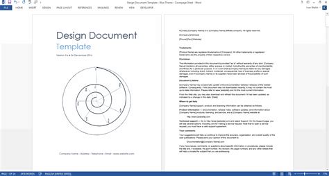 design document template  software templates