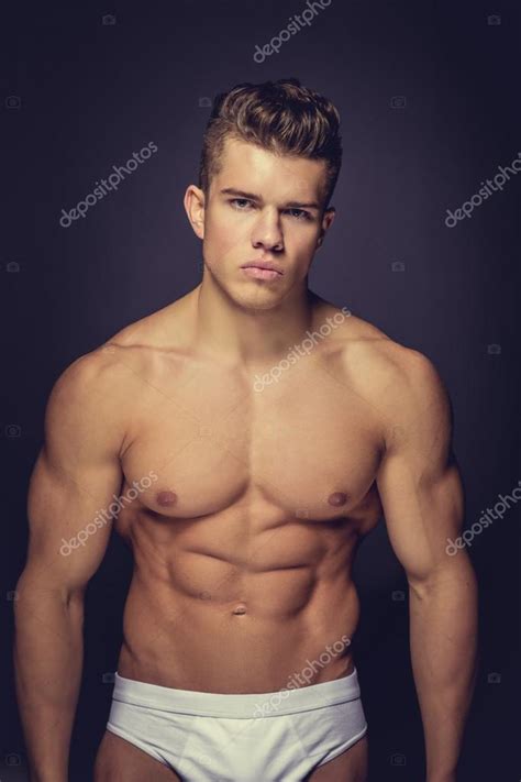 muscular guy  white panties stock photo  cfxquadro