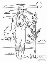 Johnny Appleseed Coloring Pages Printable Color Life Apple Frontier Pluspng Kids Drawing Click Colouring Crafts Bestcoloringpagesforkids Print Chapman John Choose sketch template