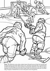 Hockey Coloring Pages Printable Sports Realistic sketch template