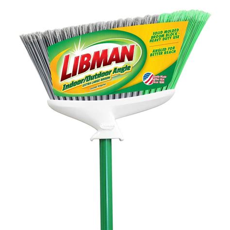 libman extra large indoor outdoor angle broom   home depot