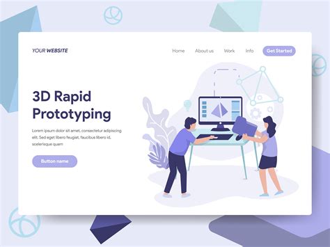 landing page template   rapid prototyping illustration concept
