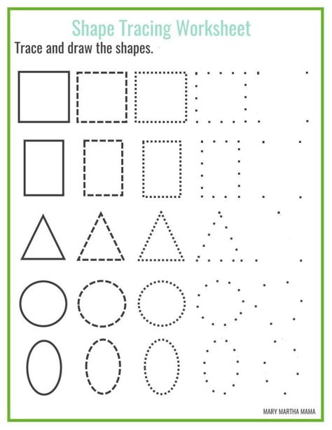 printable worksheets  shapes