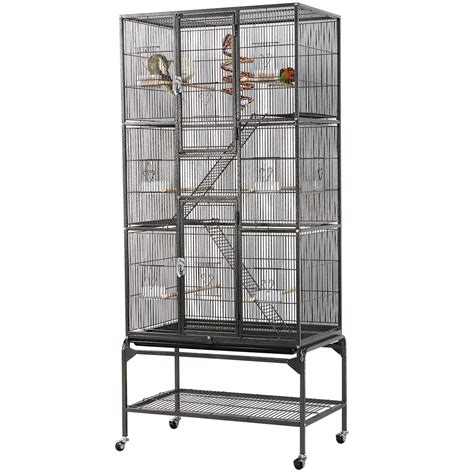 buy yaheetech   extra large bird cage metal parrot cage  mid