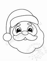 Santa Claus Face Template Christmas Coloring sketch template