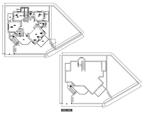 modern home floor plan  dwg file cadbull