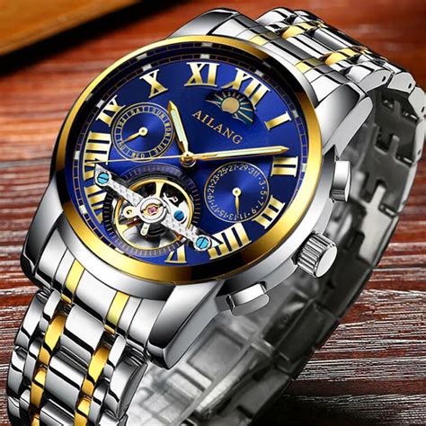 mens watches top brand luxury ailang  men  tourbillon automatic mechanical wristwatch