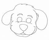 Dog Mask Coloring Template Pages sketch template