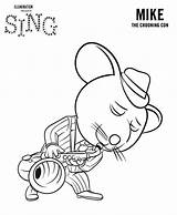 Sing Coloring Pages Mike Kids sketch template