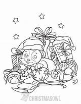 Coloring Christmas Puppy Pages sketch template