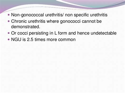 Non Gonococcal Urethritis