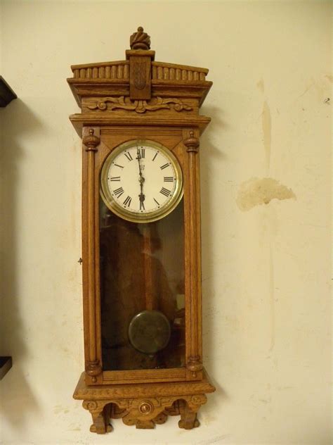 antique american waterbury halifax model fine wall clock circa  clean antique price