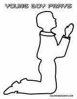 Praying Coloring Boy Children Bible Clipart Pages Kids Comments sketch template