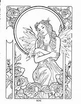 Coloring Fairy Pages Fantasy Adult Detailed Adults Book Pretty Printable Colouring Kids Mermaid Print Fairies Sheets Books Color Angel Grown sketch template