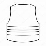 Vest Outline sketch template