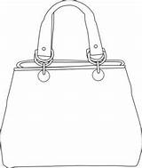 Handbag Clker sketch template