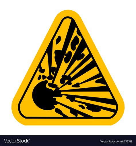 explosive hazard sign royalty  vector image