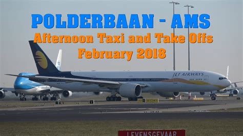 polderbaan schiphol taxi  offs february   youtube