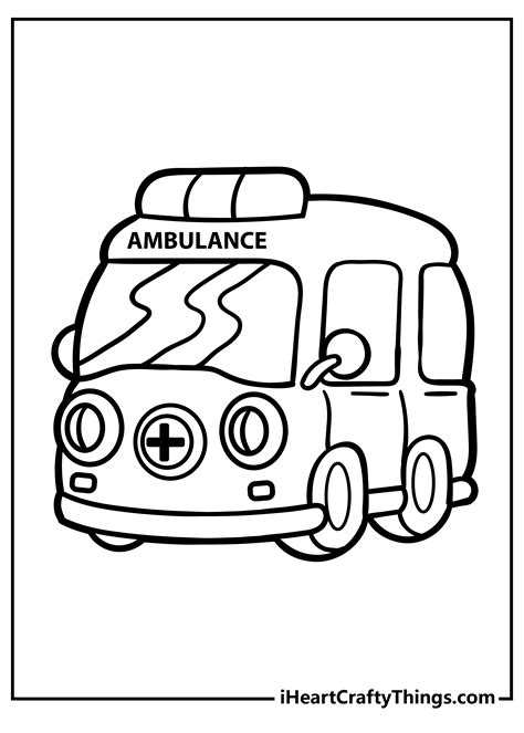 printable emergency vehicles coloring pages