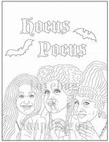 Hocus Pocus Pages Sanderson Sisters Coloring Template sketch template