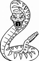 Snake Coloring Pages Kids Easy Rattlesnake Drawing Animal Cobra Rainforest Snakes Color Jungle Anaconda Scary Printable Drawings Animals Diamondback Simple sketch template