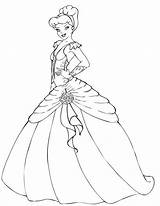 Cinderella Colouring Lineart Kids sketch template