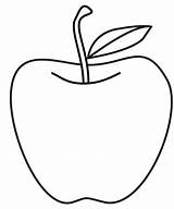 Apple Drawing Clipart Template Line Outline Apples Sketch Clip Stencil Mansanas Cliparts Transparent Blackline Printable Stamp Pineapple Getdrawings Digital Coloring sketch template