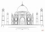Mahal Taj Drawing Palace Coloring Draw Sketch India Step Architecture Printable Pages Drawings Kids Tutorials Pencil Template Cartoon Easy Supercoloring sketch template