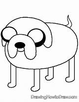 Jake Dog Draw Adventure Time Coloring Cartoon sketch template