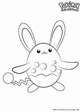 Pokemon Azumarill Coloring Pages Printable Kids Color sketch template