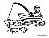 Boat Fishing Man Coloring Pages Transportation Boats Colormegood sketch template