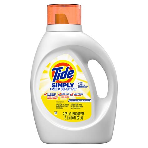 tide simply  sensitive liquid laundry detergent  oz