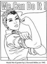 Shero Rosie Riveter sketch template