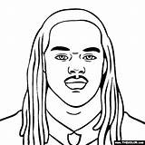 Coloring Pages Wilson Football Russell Cruz Victor Trent Template sketch template