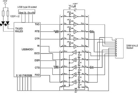 wiring diagram usb  rs