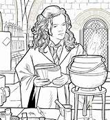 Coloring Hermione Wizardry Cauldron Editions Mugglenet sketch template