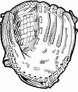 Drawing Softball Baseball Glove Gloves Clipart Getdrawings Library sketch template