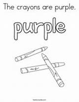 Purple Coloring Crayons Pages Twistynoodle sketch template