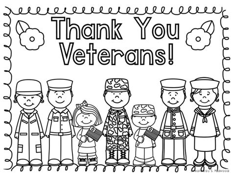 veterans day coloring pages  kids veterans day coloring page