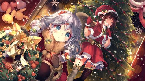 background wallpaper anime christmas baka wallpaper