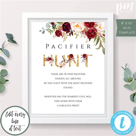 printable funeral announcement  flowers  greenery   side