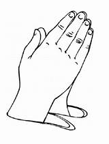 Praying Hands Coloring Clipart Printable Children Pages Clip Child Bible Prayer Kids Hand Cliparts Preschool Cartoon Drawing Body Baby Girl sketch template