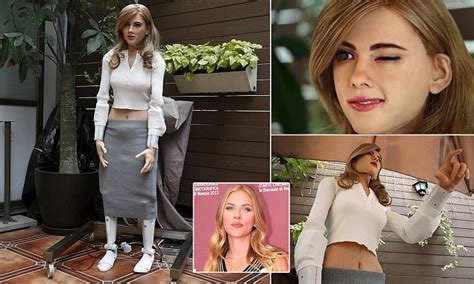 scarlett johansson fan creates a working replica robot of the hollywood star daily mail online