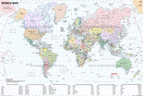 large printable world map
