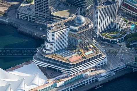 aerial photo pan pacific hotel vancouver