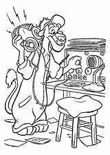 Coloring Pages Talespin Radio Spin Wildcat Tale Listening sketch template