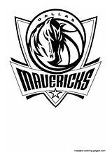 Mavericks Coloring Dallas Pages Nba Logo Maverick Mavricks Book Template Colouring Print sketch template