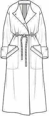 Fashion Drawing Coat Technical Drawings Sketch Sketches Coats Jackets Template Behance Graphic Brief Line Draw Flat Flats Clothes Trendy Trench sketch template